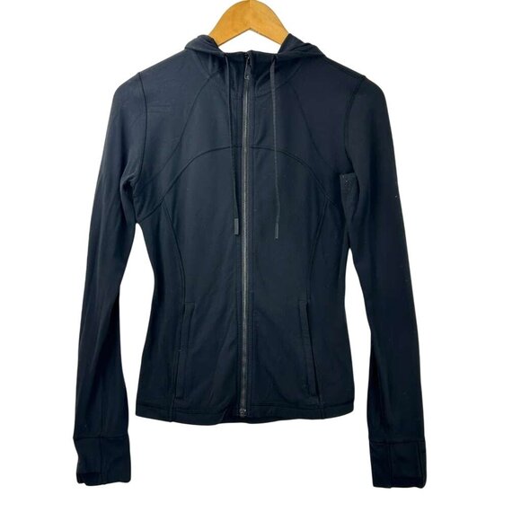 Lululemon Women's Size 6 Hooded Define Jacket Full Zip Black Front Pockets - Picture 8 of 14